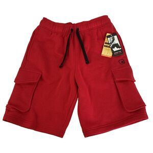 New Mens AND1 Ultimate Cargo Sweat Athletic Shorts Riot Red NWT Size Small 10”